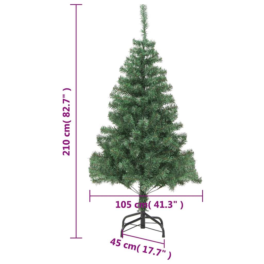 Vidaxl - Arbre de Noël artificiel et support Acier 210 cm 910 branches vidaXL 60176 - Imagen 3