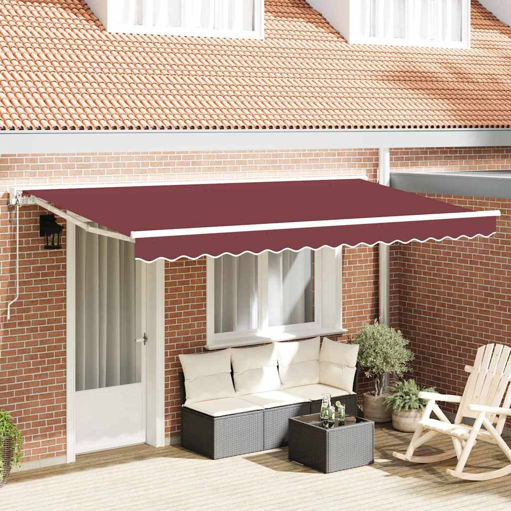 PANGIVO - Store rétractable Bordeaux polyester 350 x 200 x 165 cm, 3329668 - PANGIVO