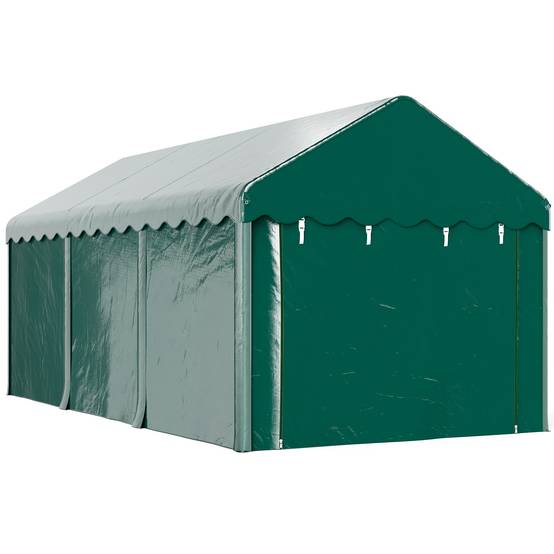 Abri de jardin acier galvanisé vert 594 x 300 x 280 cm - PANGIVO - Image 2
