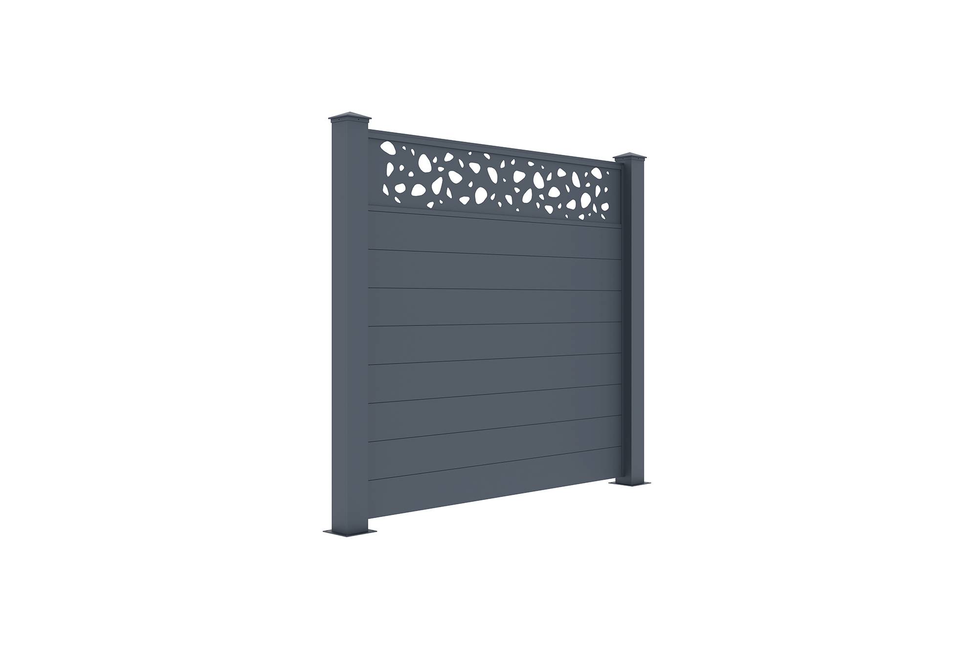 Casanoov Kit clôture aluminium semi-ajourée SUNNY – H.170 cm – L.1,90 m – kit complet - Image 4
