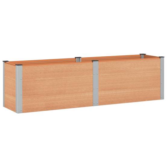 Prolenta Premium - Jardinière aluminium marron 200 x 50 x 54 cm - Prolenta premium p3110.5 - Image 1