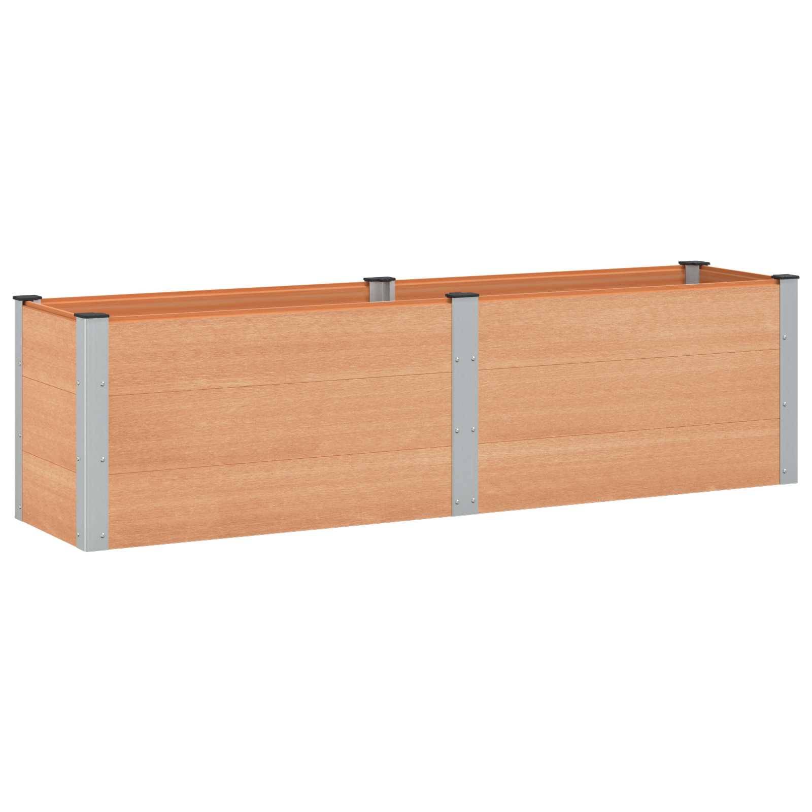 Prolenta Premium - Jardinière aluminium marron  200 x 50 x 54 cm  - Prolenta premium p3110.5 - Image 1
