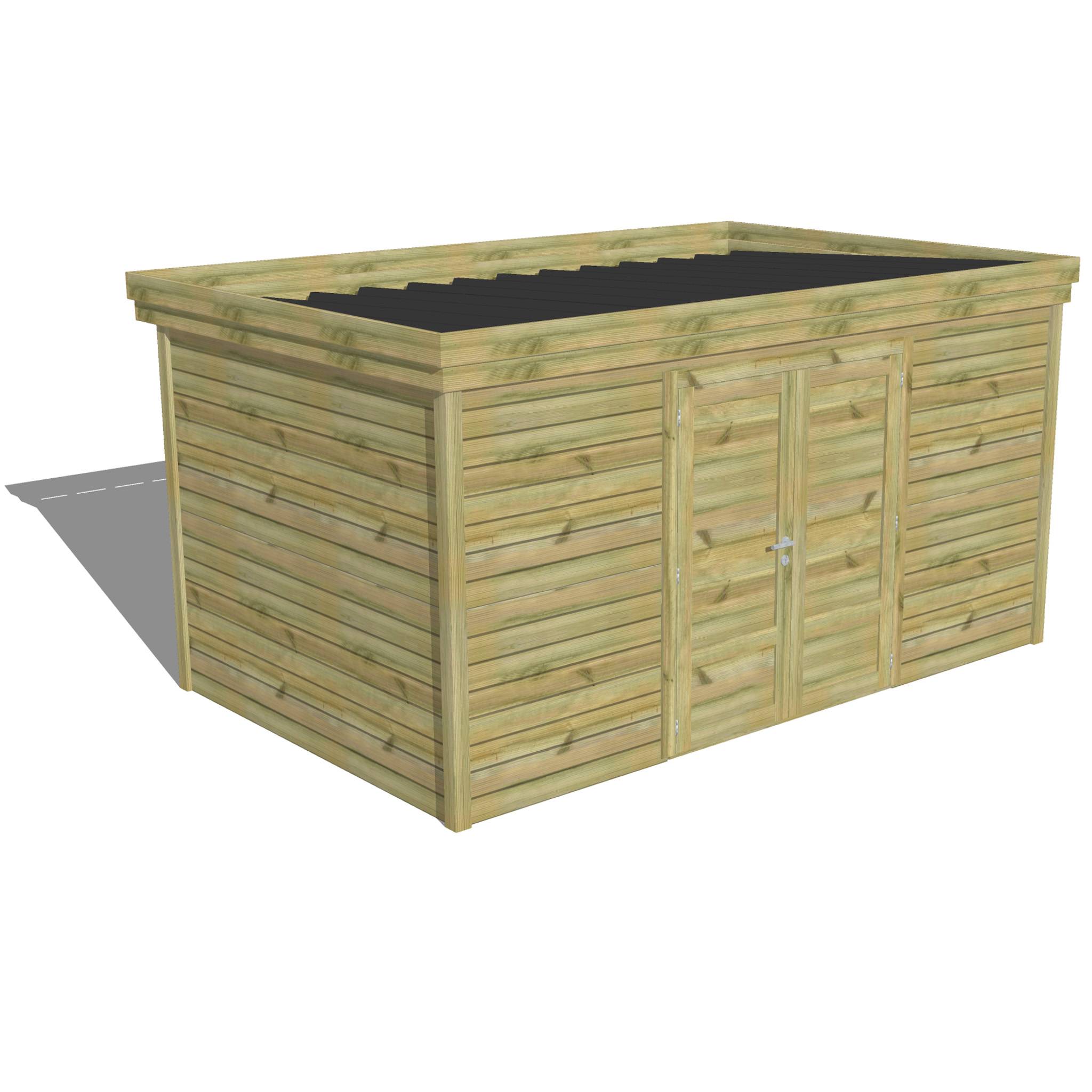 ABRI DE JARDIN bois  autoclave 27mm - 4,34x2,64m / 11m2 - Bac acier - Abri Français - Image 1