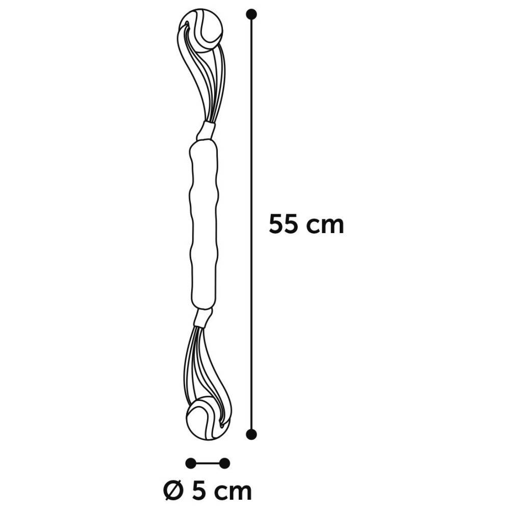 Bâton tissé Movas avec balle de tennis 55 cm jeux pour chien - Imagen 3