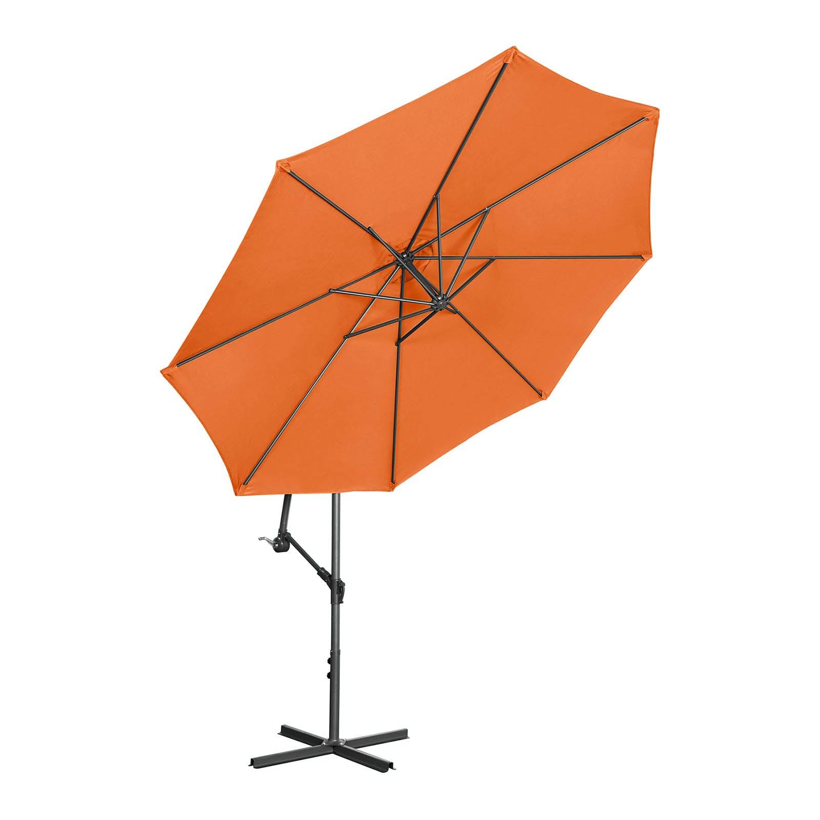 Helloshop26 - Parasol déporté - Orange - Rond - diamètre 300 cm - Inclinable - Imagen 2