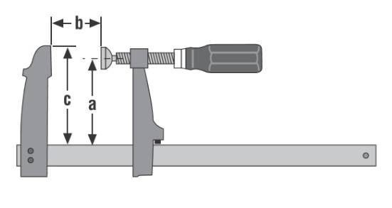 Presse à vis avec frein et manche bois serrage 50cm URKO tige 32x10mm saillie 140mm - 1519050 - Imagen 2