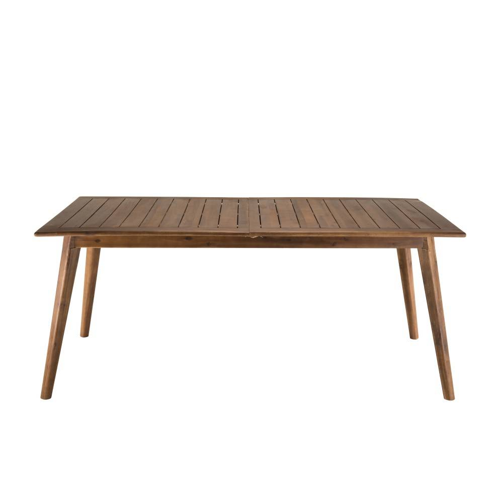 Macabane - VICK - Ensemble de jardin bois table rect. Ext. 180/240cm 6 fauteuils - Imagen 5