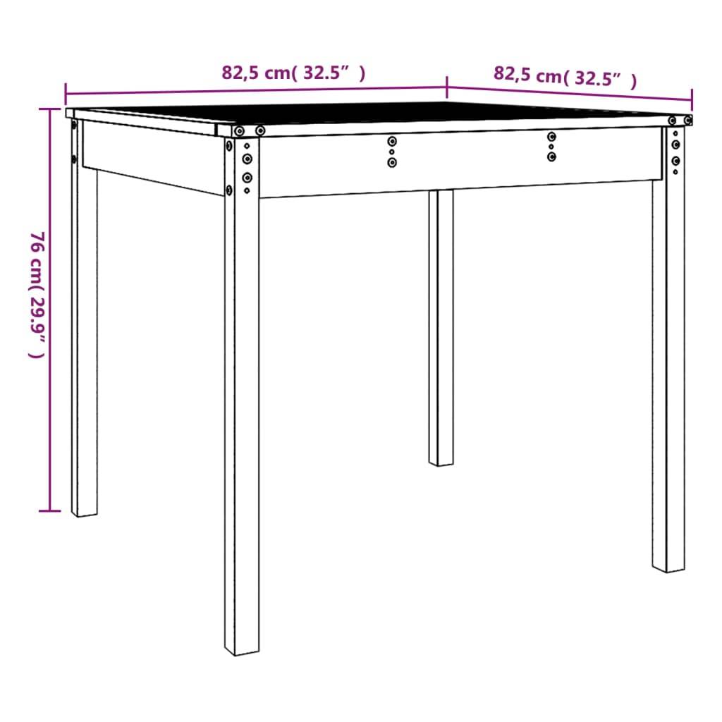ComfortXL - Table de Repas de Jardin Grise 82,5x82,5cm en Bois de Pin Massif pour Balcon ou Terrasse – ComfortXL Outdoor Living - Image 8