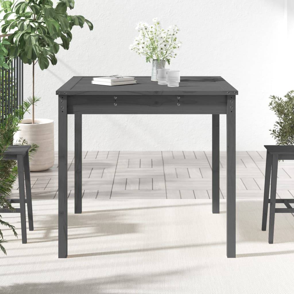 ComfortXL - Table de Repas de Jardin Grise 82,5x82,5cm en Bois de Pin Massif pour Balcon ou Terrasse – ComfortXL Outdoor Living - Image 3