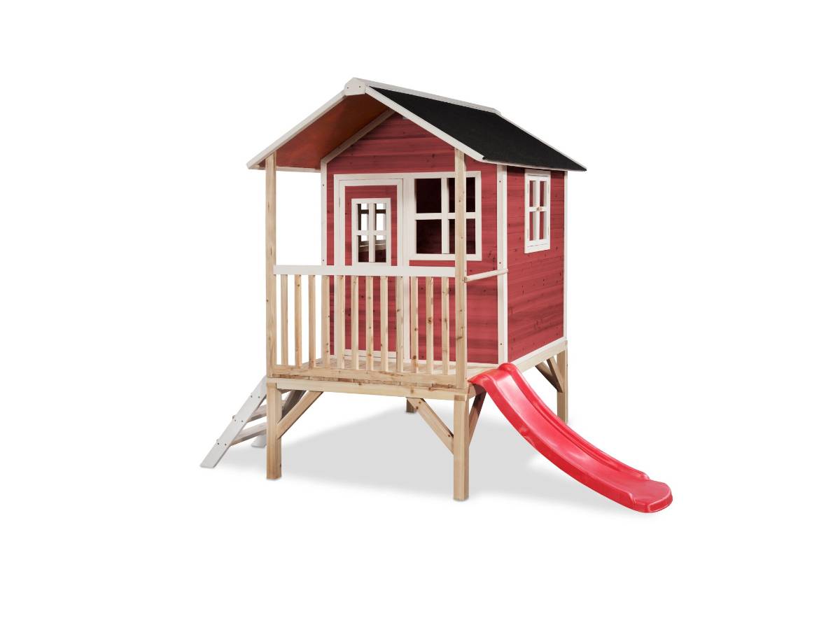 Exit Toys - Maisonnette en bois pour enfants Loft 300 Rouge - Exit Toys - Imagen 1