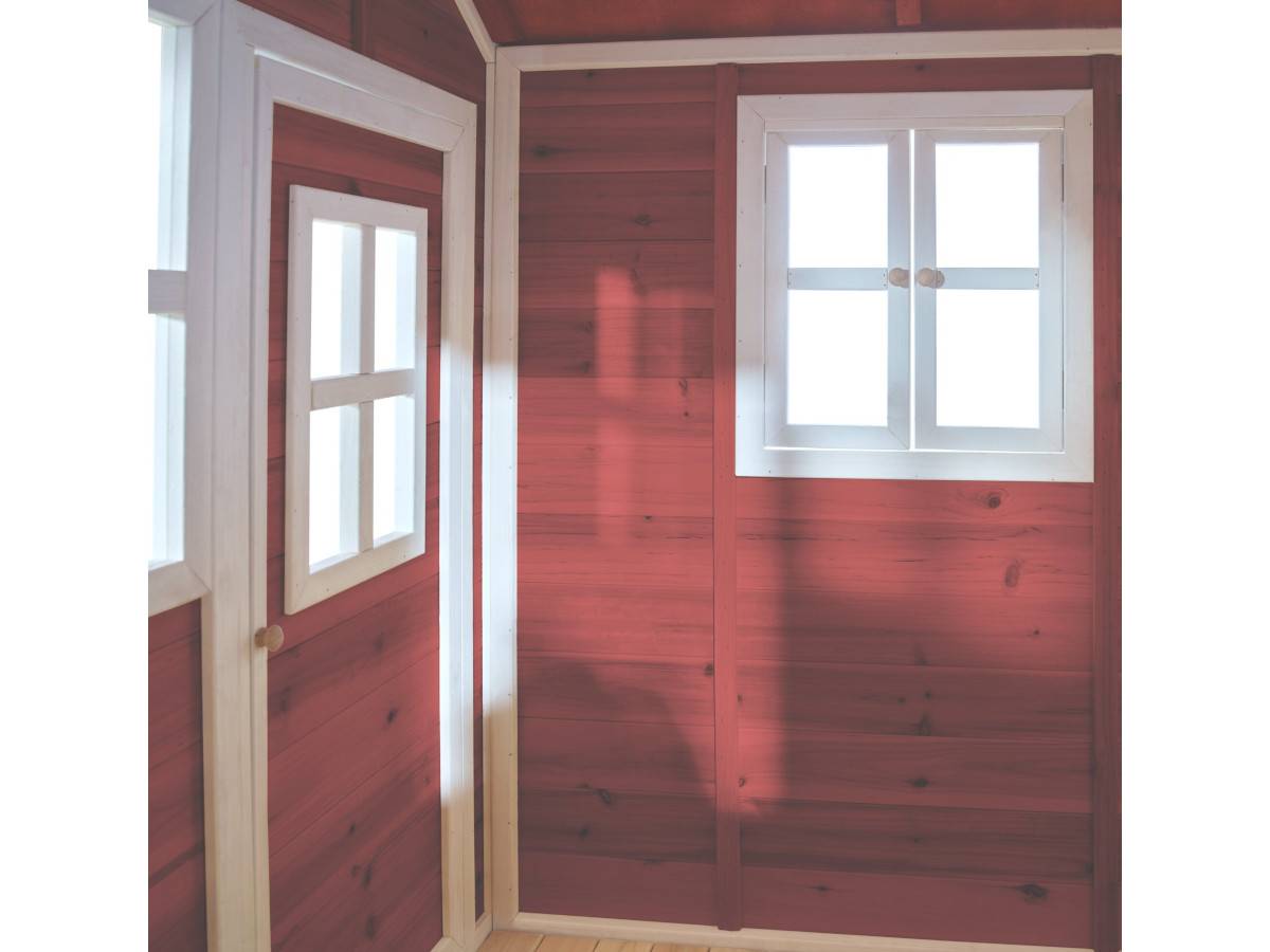 Exit Toys - Maisonnette en bois pour enfants Loft 300 Rouge - Exit Toys - Imagen 4