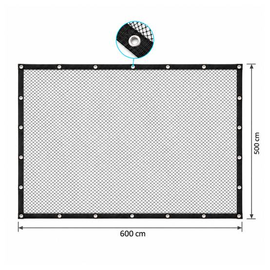 COVER NET filet bassin 6x5m - maille 10mm - Noir/Vert - avec piquets - Image 4