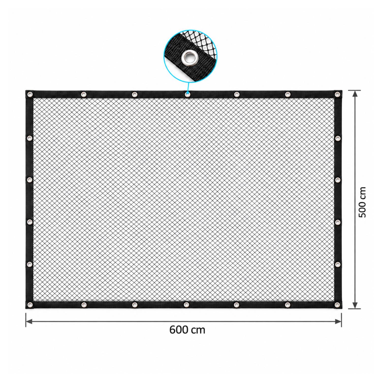 COVER NET filet bassin 6x5m - maille 10mm - Noir/Vert - avec piquets - Image 4
