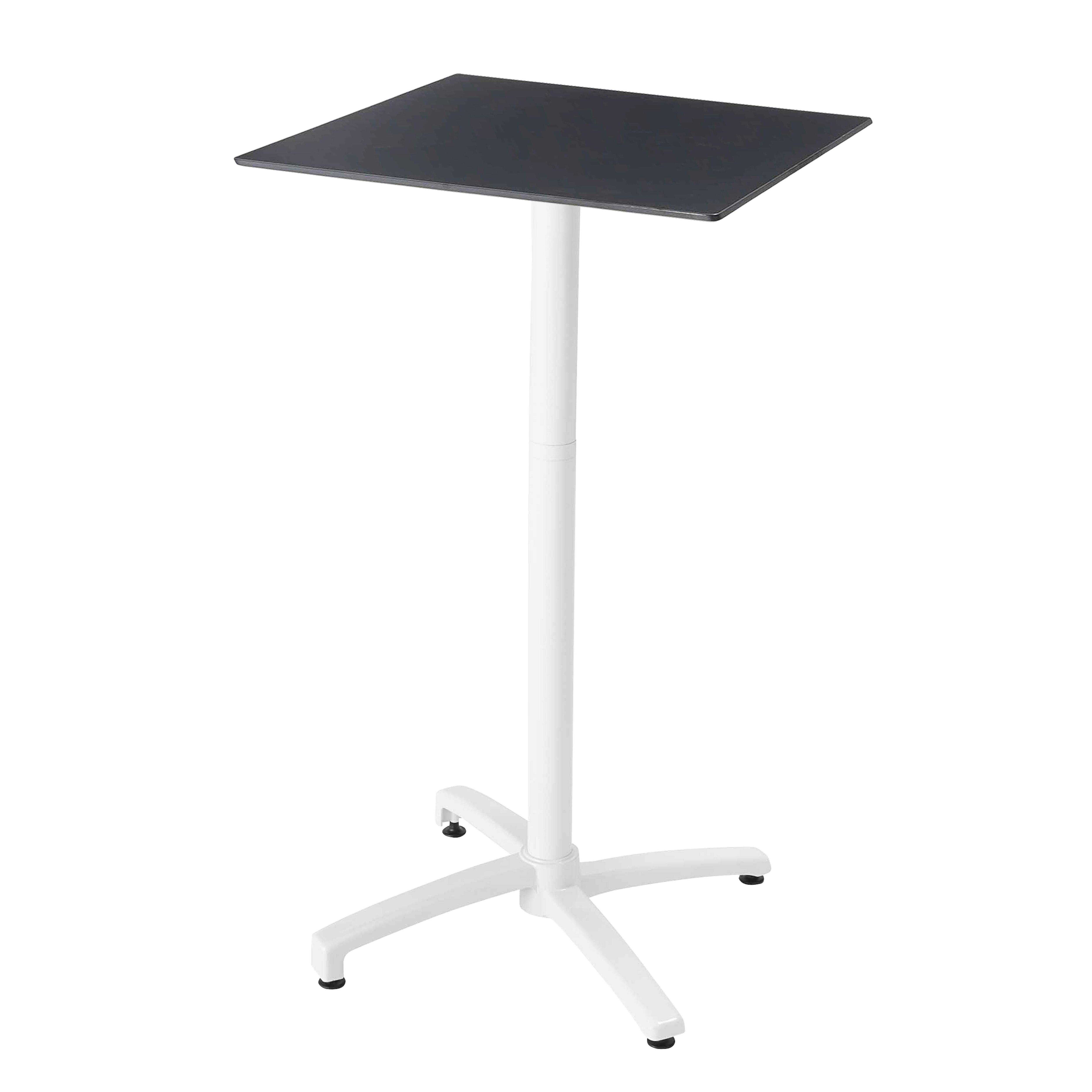 Oviala - Ensemble table haute stratifié noir et 2 chaises hautes gris - Oviala - Imagen 2