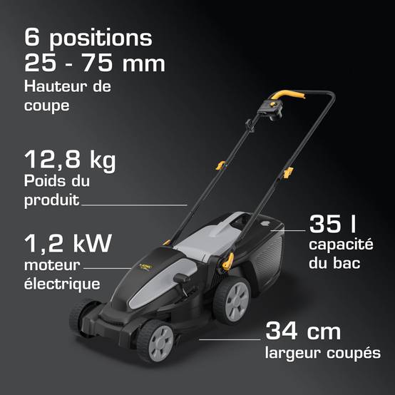 Alpina - Tondeuse électrique AL1 34 E, 1200 W, 34 cm - Alpina - Image 5
