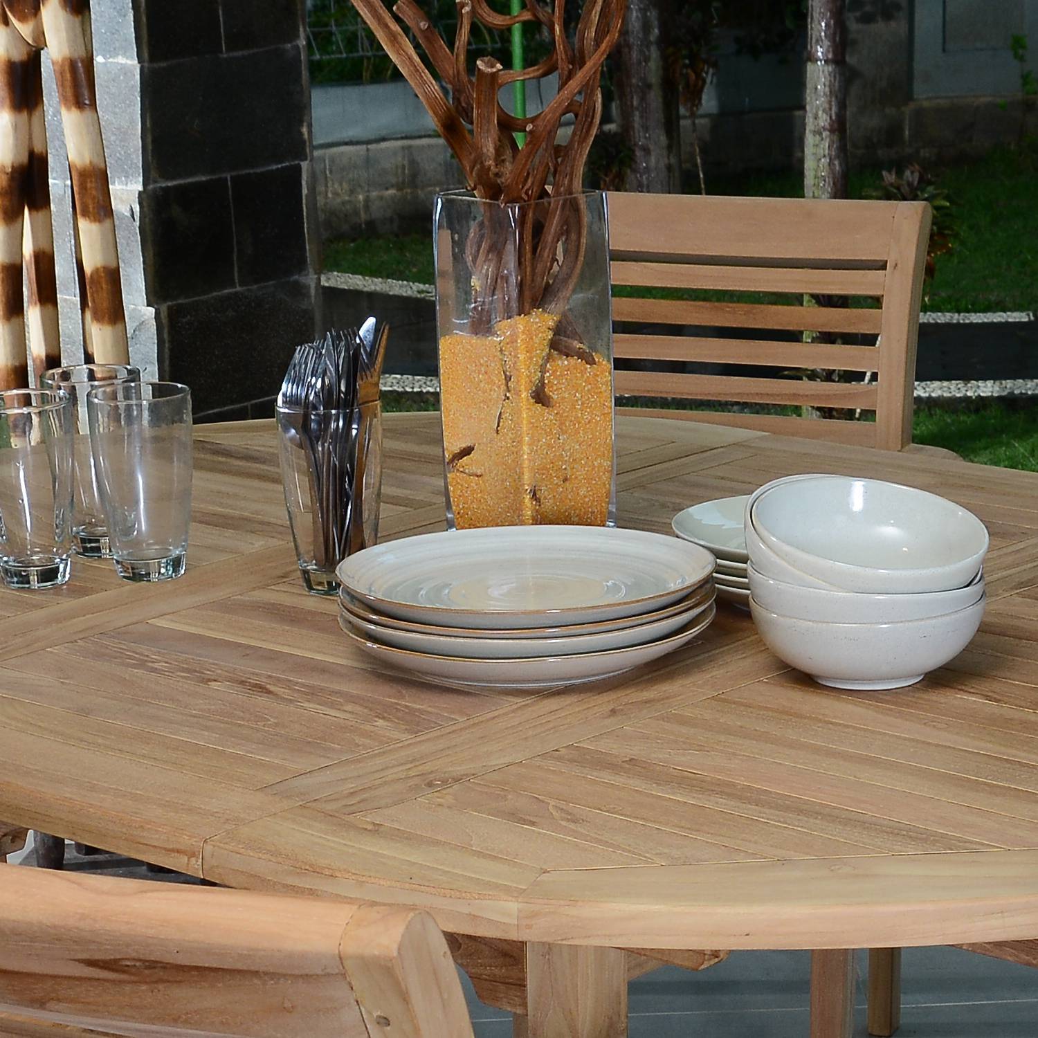 Salon de jardin en teck massif Marbella, 4 places - TECK'Attitude - Imagen 3