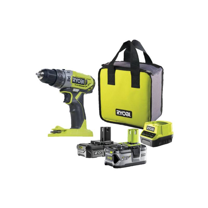 Ryobi - Perceuse-visseuse à percussion RYOBI - R18PD2-242S - 18V One+ - 2 Batteries 4.0Ah et 2.0Ah - 1 Chargeur - Image 1