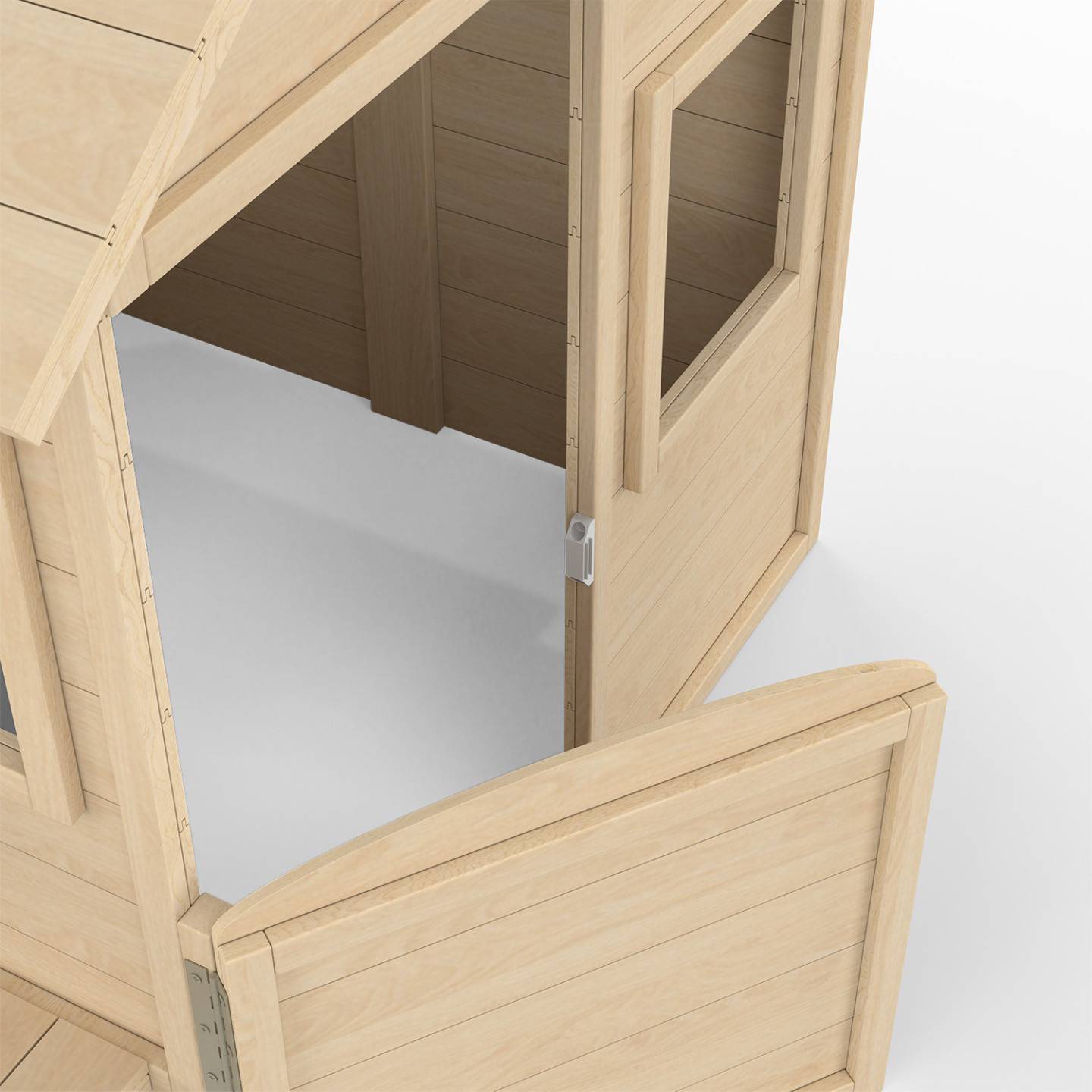 Maisonnette enfant en bois ODYSSEY, cabane de jeux extérieure avec table de pique-nique intégrée - Image 5