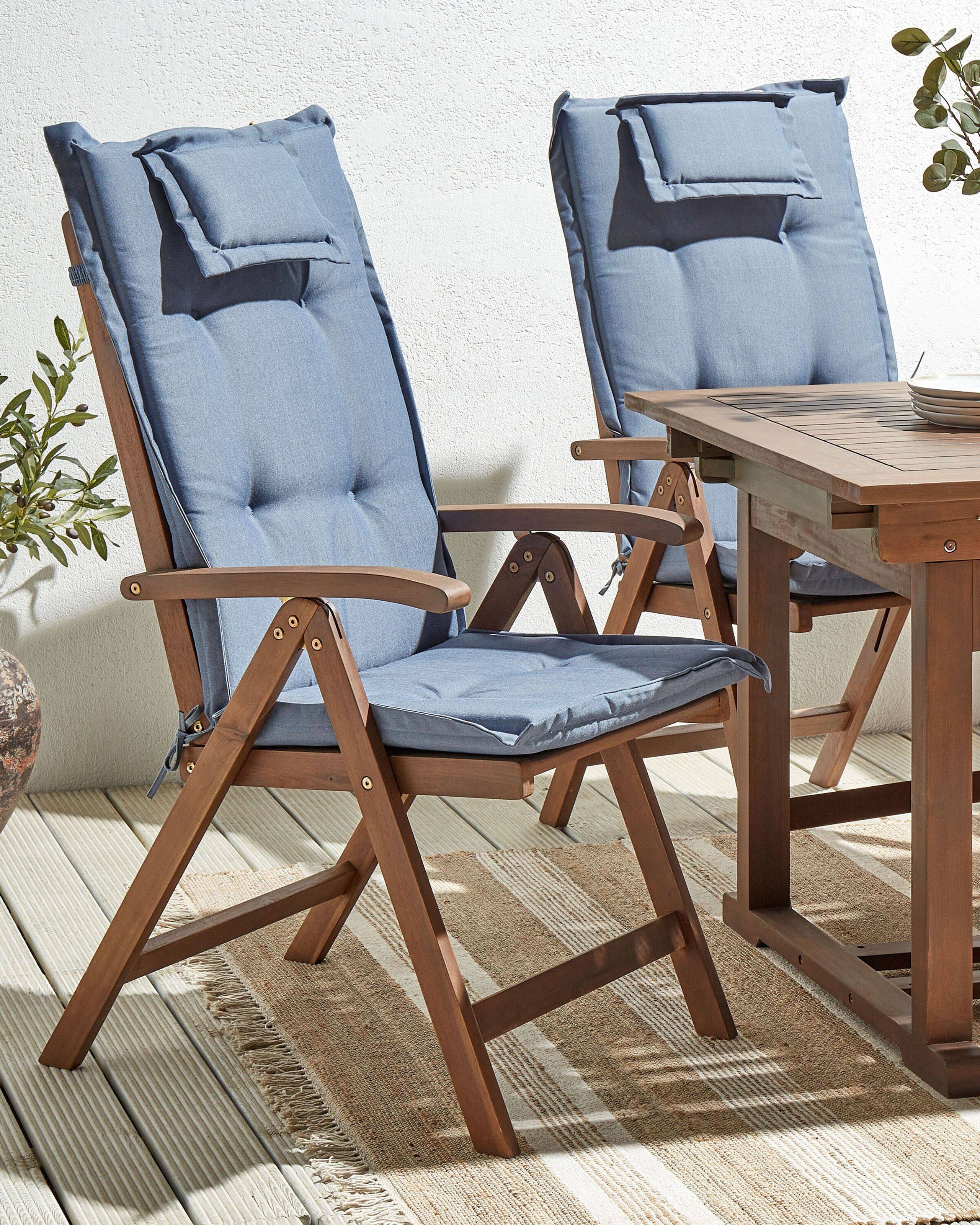 Beliani - Chaise de jardin Acacia Bleu AMANTEA - Beliani - Imagen 1
