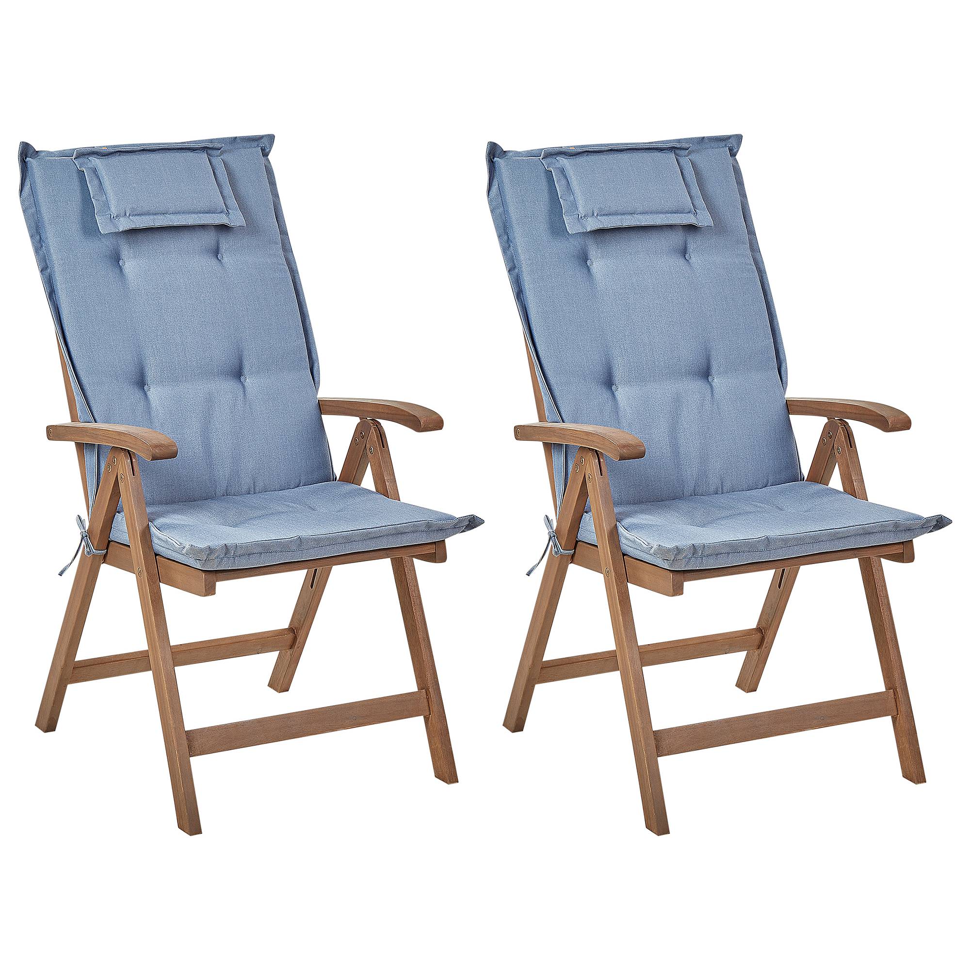 Beliani - Chaise de jardin Acacia Bleu AMANTEA - Beliani - Imagen 2