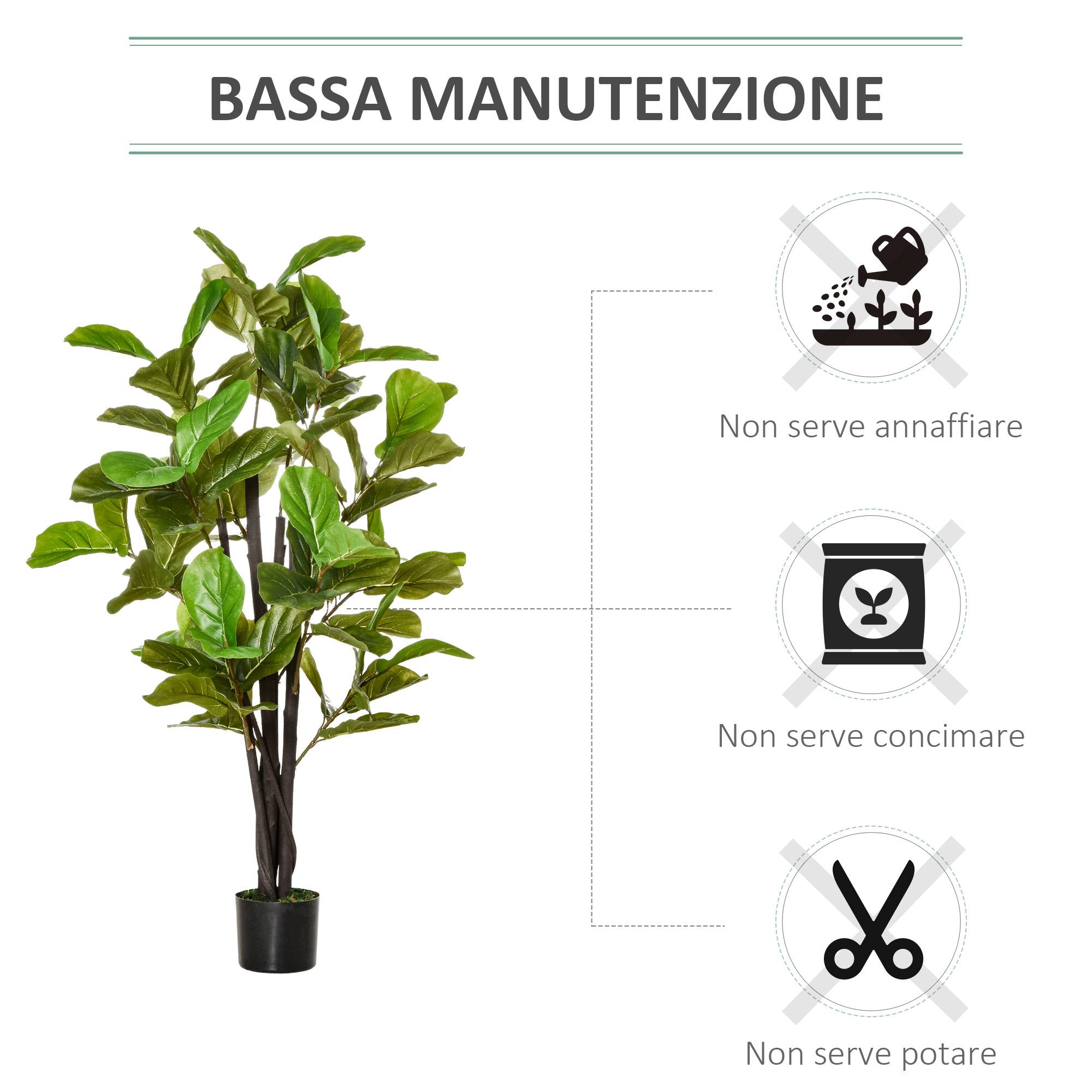 Ficus artificiel intérieur/extérieur, réaliste, 78 feuilles, 130cm - Image 7