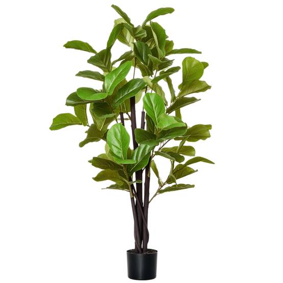 Ficus artificiel intérieur/extérieur, réaliste, 78 feuilles, 130cm - Image 1