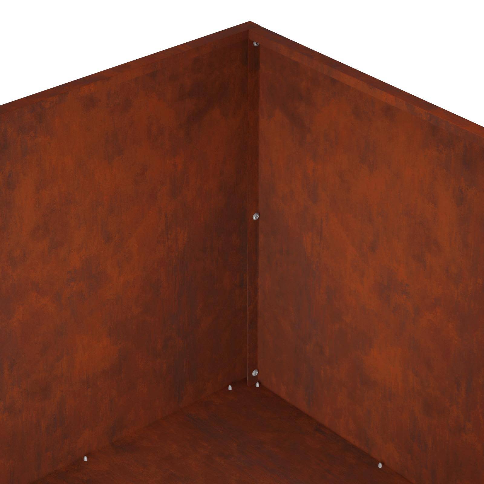 Vidaxl - Cache-pot de jardin Rouillé 60 x 60 x 40 cm Acier patiné vidaXL 8005104 - Image 7