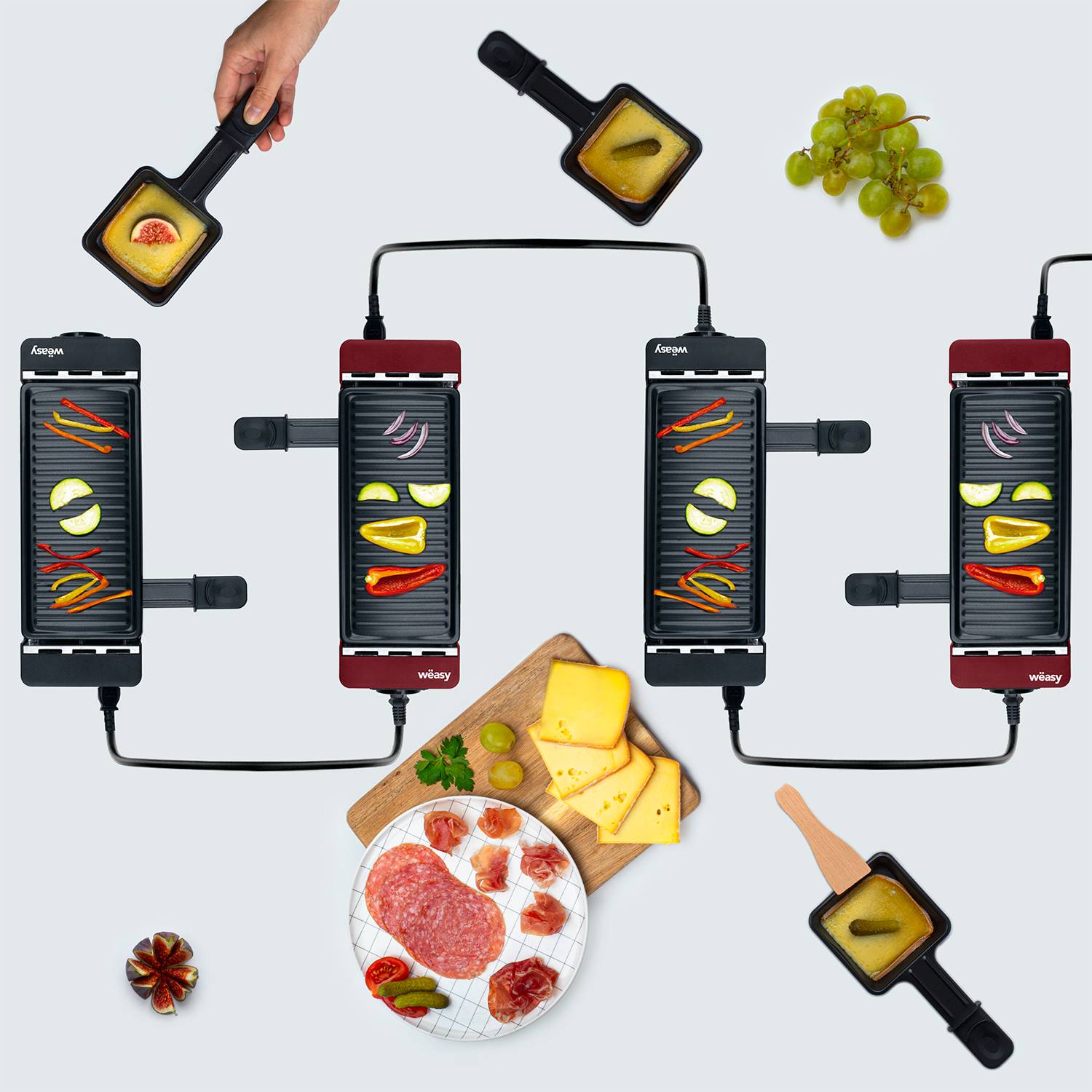 Appareil à raclette 2 personnes connectable - TAK12 Weasy - Imagen 6