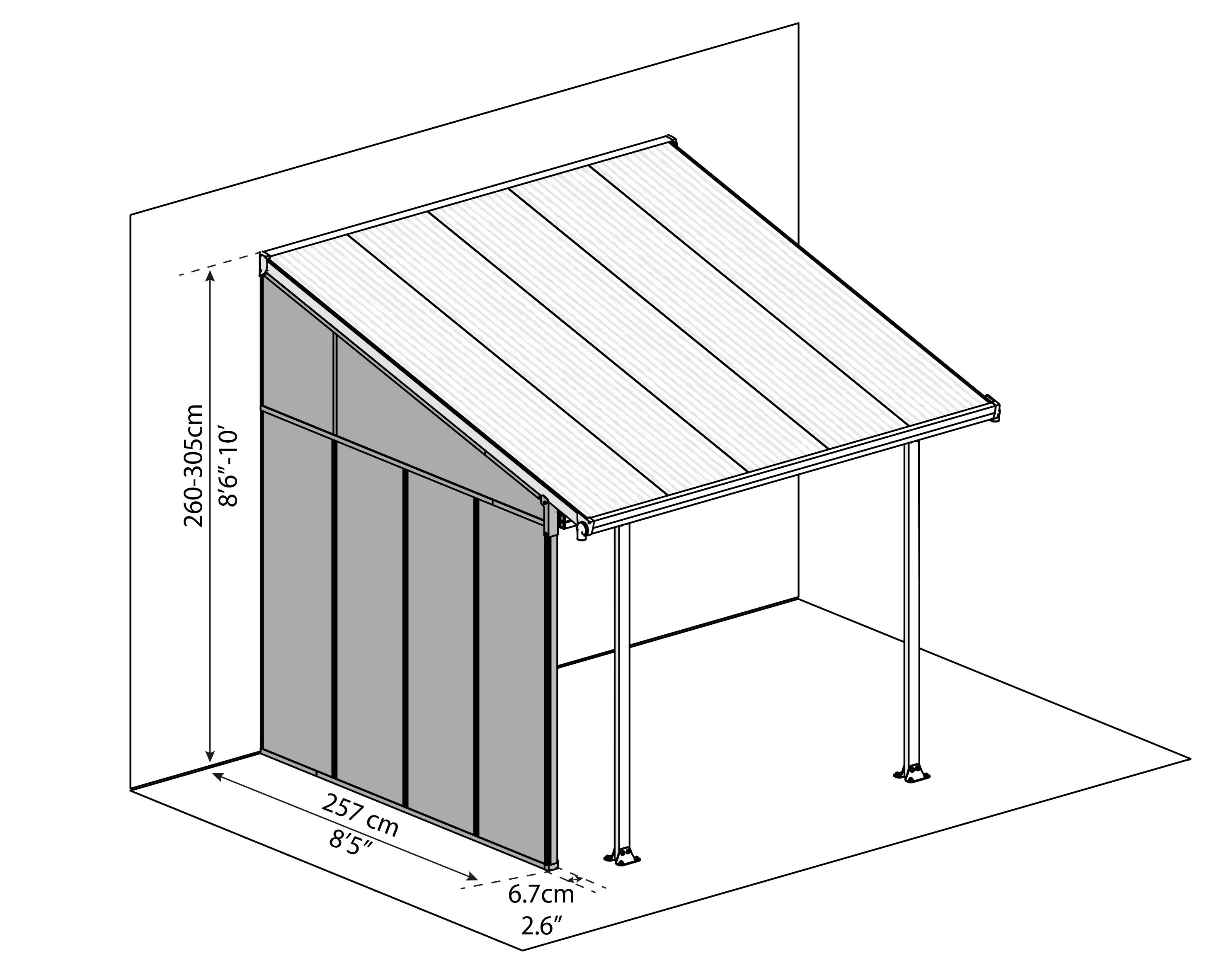 Canopia - Canopia Paroi latérale pour pergola 3 m Blanche - Imagen 4