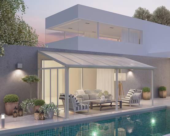 Canopia - Canopia Paroi latérale pour pergola 3 m Blanche - Imagen 3