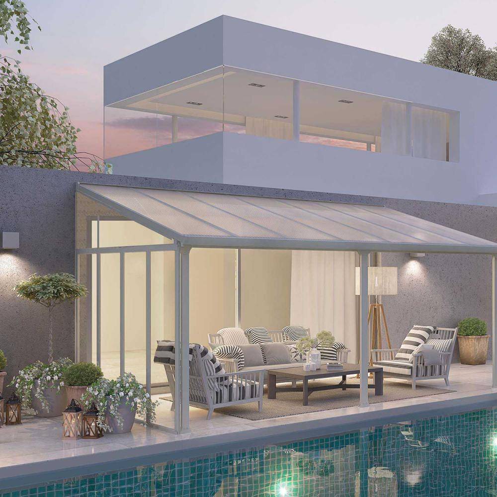 Canopia - Canopia Paroi latérale pour pergola 3 m Blanche - Imagen 2