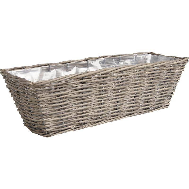 Aubry Gaspard - Jardinière en osier gris 50 cm - Aubry Gaspard - Imagen 1