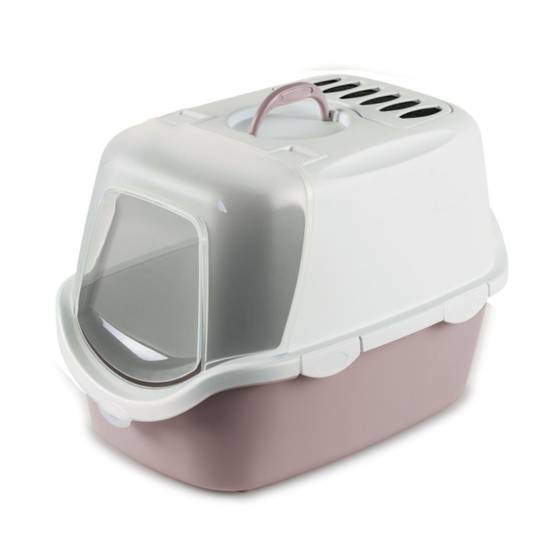 animallparadise - Maison de toilette Cathy Easy clean rose clair 40 x 56 x H40 cm pour chat - Image 1