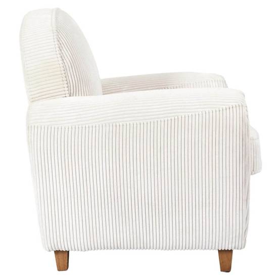 ALTOBUY - Fauteuil Club Tissu Velours Côtelé Beige - GANDY - Image 10