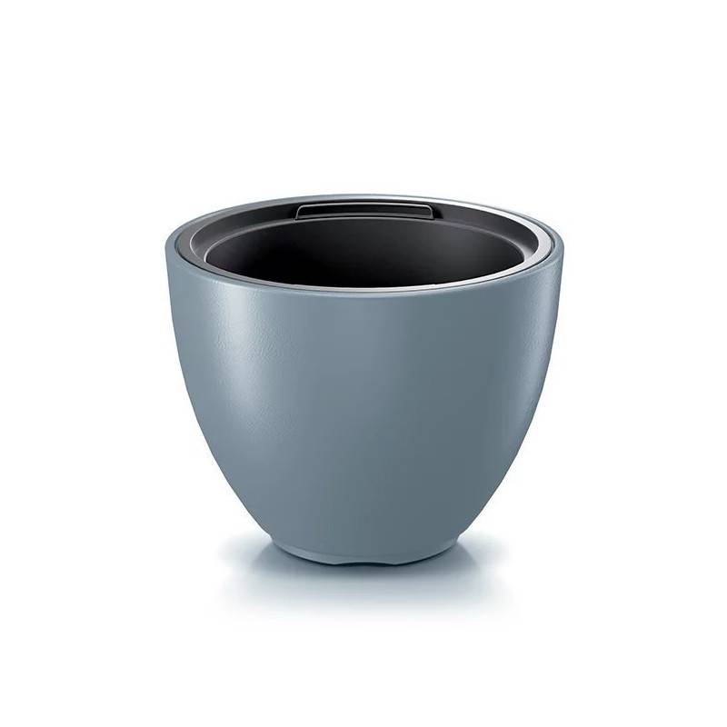 Pot de fleurs HEOS gris clair avec cuve amovible - Volume 25L - Diamètre 29,8cm - Image 1