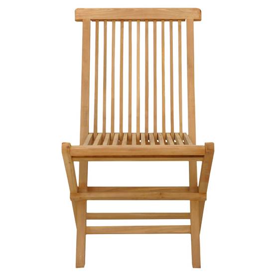 Lot de 4 chaises de jardin en teck LOMBOK - HAPPY GARDEN - Imagen 3