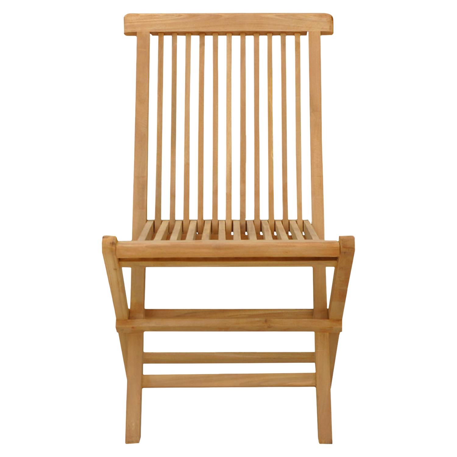 Lot de 4 chaises de jardin en teck LOMBOK - HAPPY GARDEN - Imagen 3