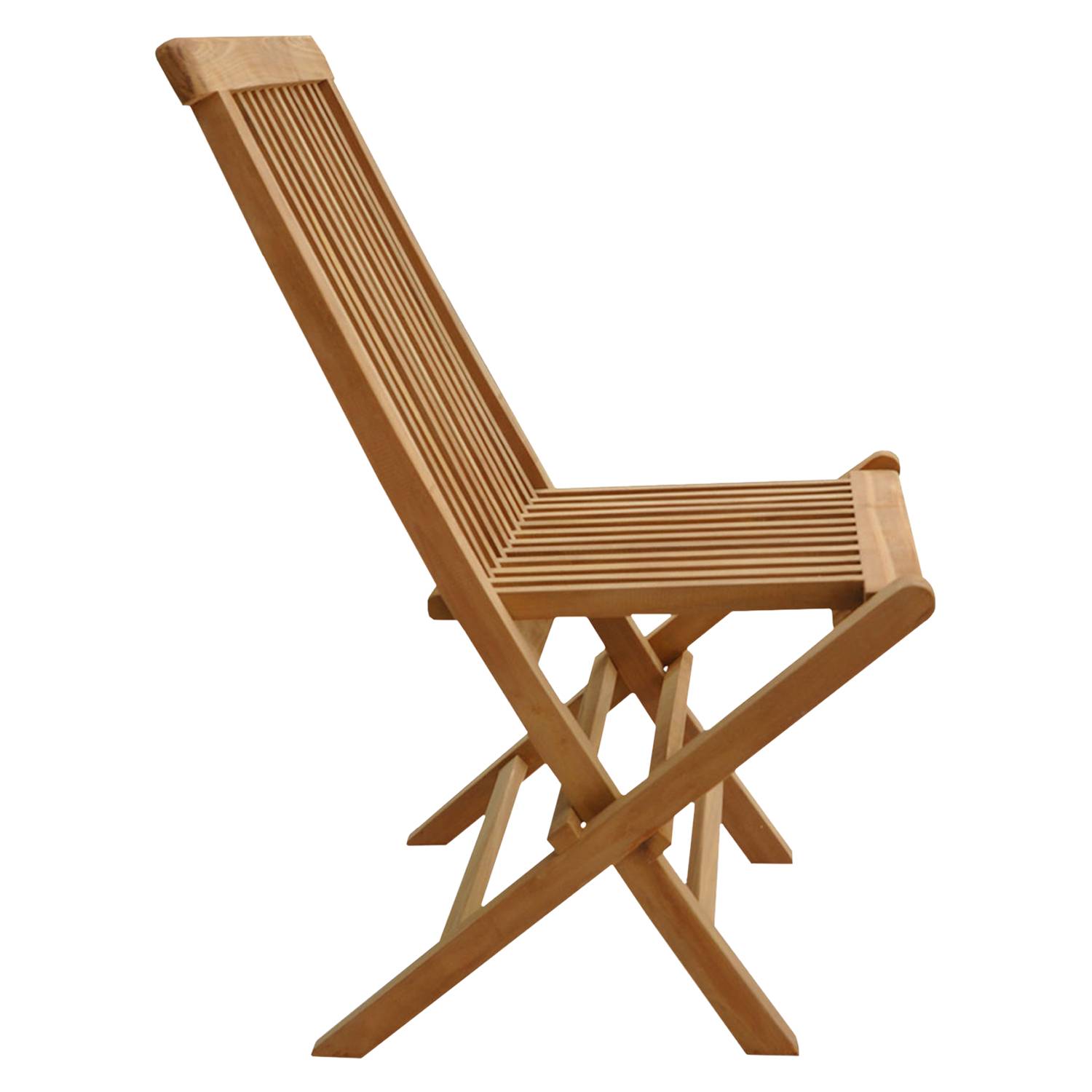 Lot de 4 chaises de jardin en teck LOMBOK - HAPPY GARDEN - Imagen 4