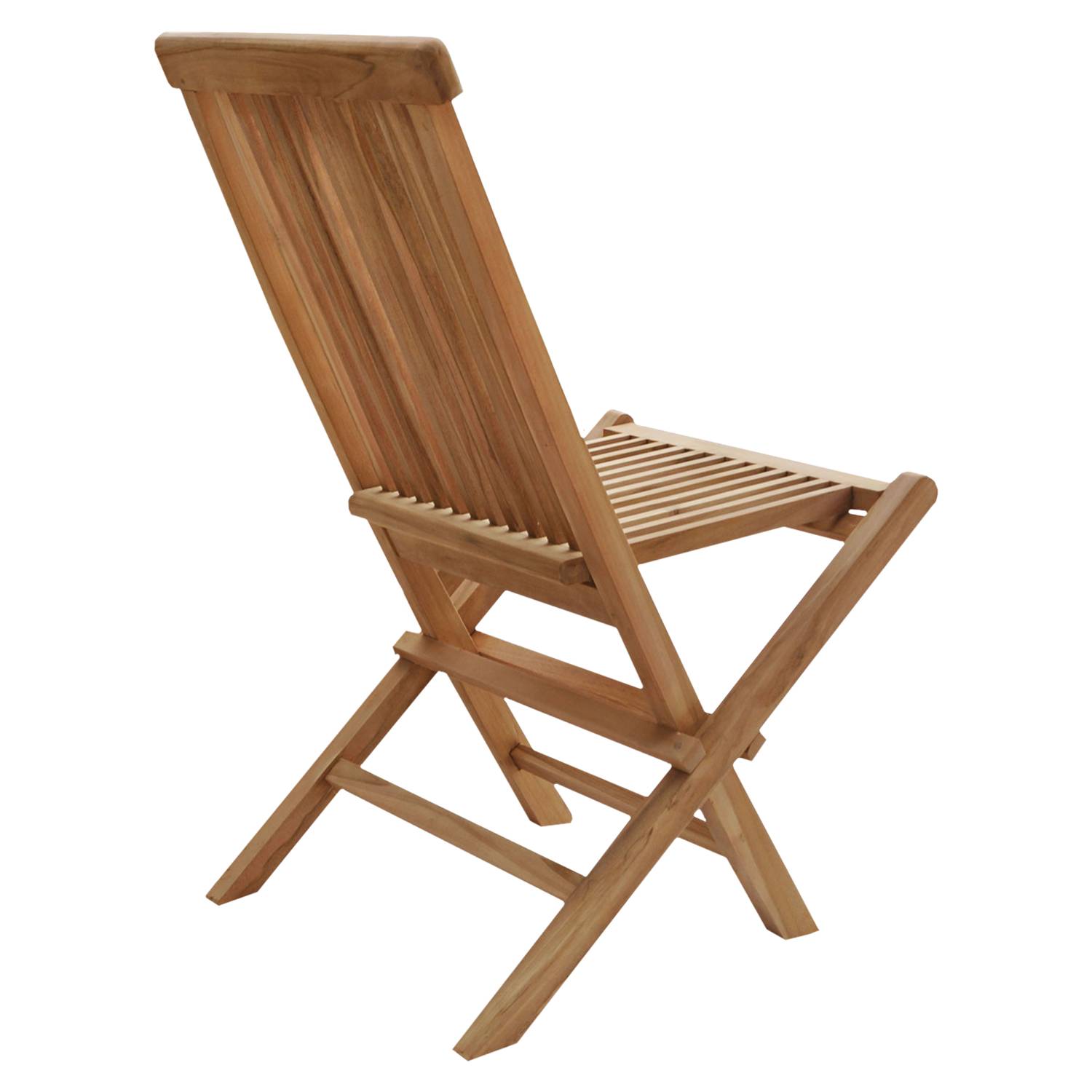 Lot de 4 chaises de jardin en teck LOMBOK - HAPPY GARDEN - Imagen 5