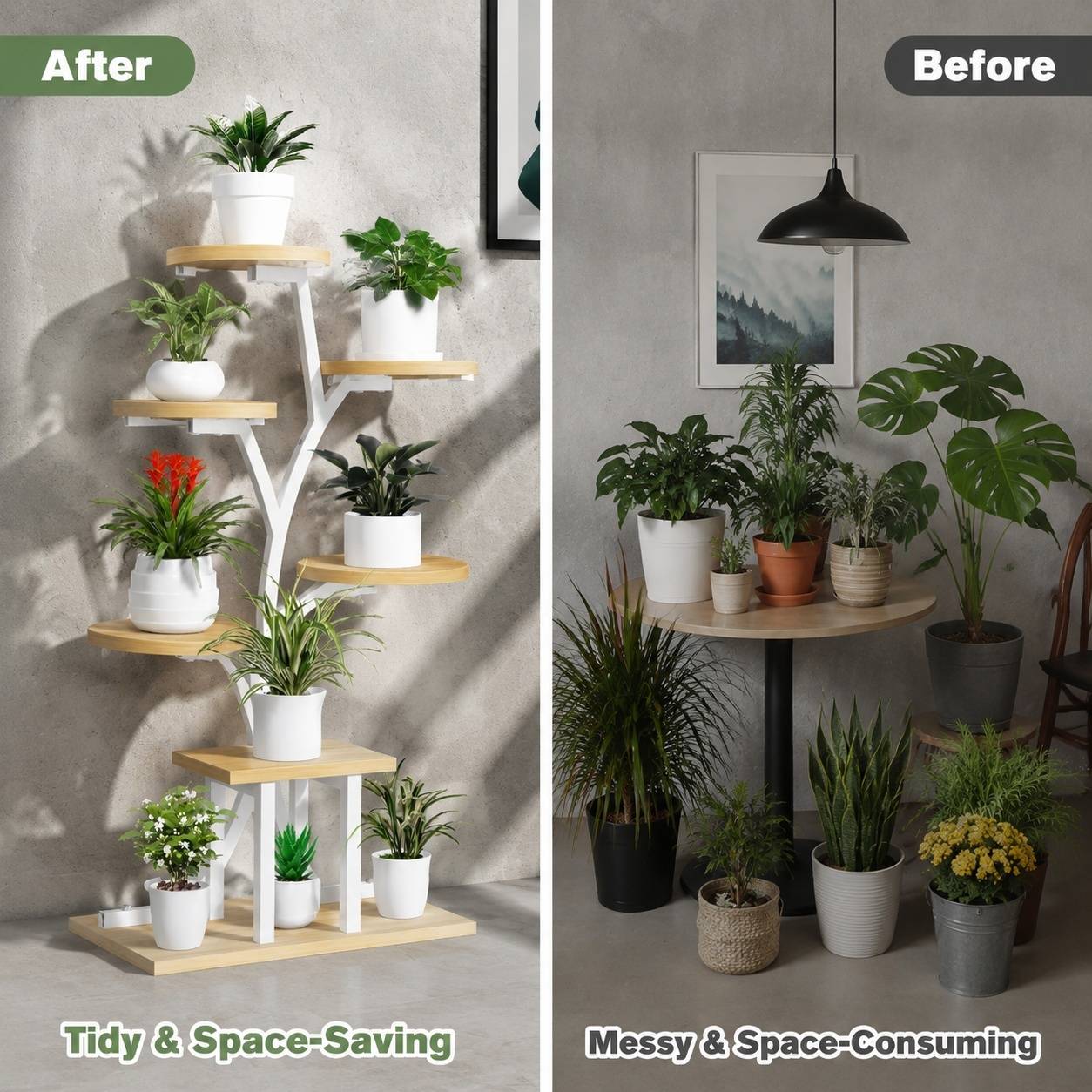 Étagère à Plantes 7 Niveaux 110cm Avec Lumières de Croissance Métal Stable pour Intérieur - Image 5