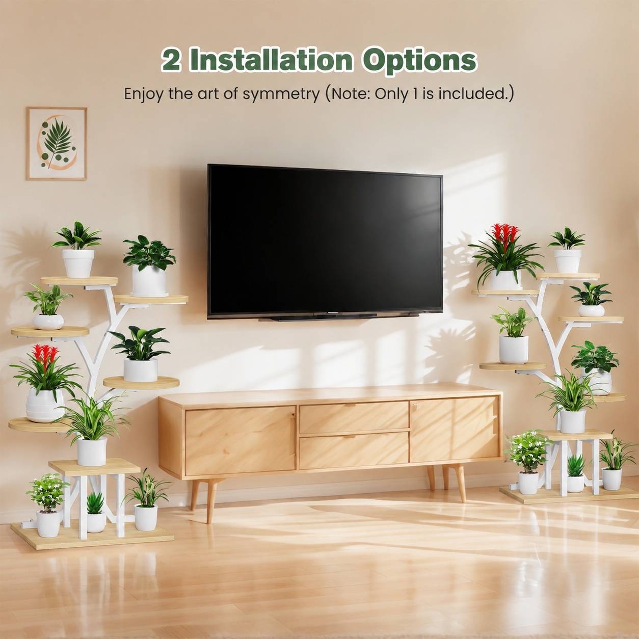 Étagère à Plantes 7 Niveaux 110cm Avec Lumières de Croissance Métal Stable pour Intérieur - Image 7