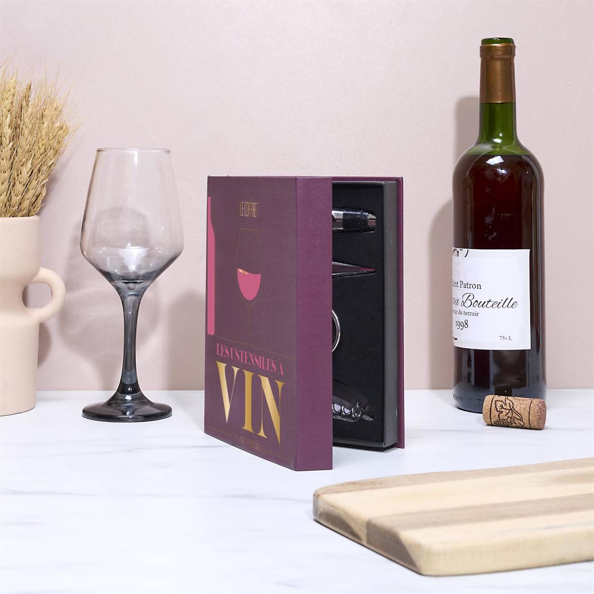 Cook Concept - Coffret Vin 5 Pièces "Livre" 18cm Violet - Image 4