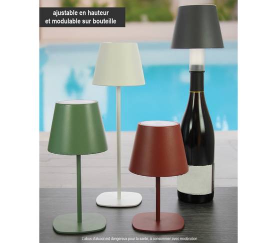 Lampe à poser 4 en 1 Blanche NAOUSSA - Image 2