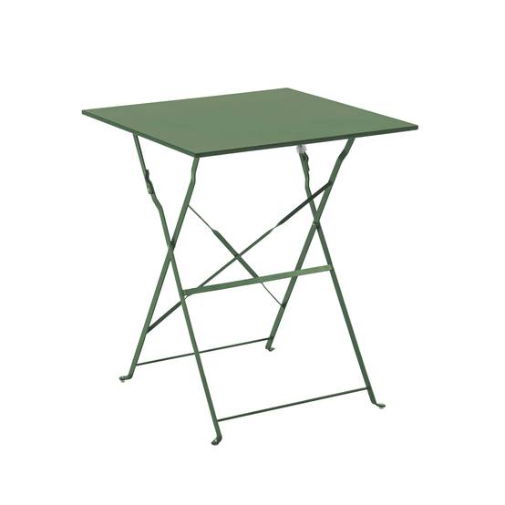 Oviala - Table de jardin pliante bistrot en acier 60 cm vert cactus Rome - Oviala - Image 1