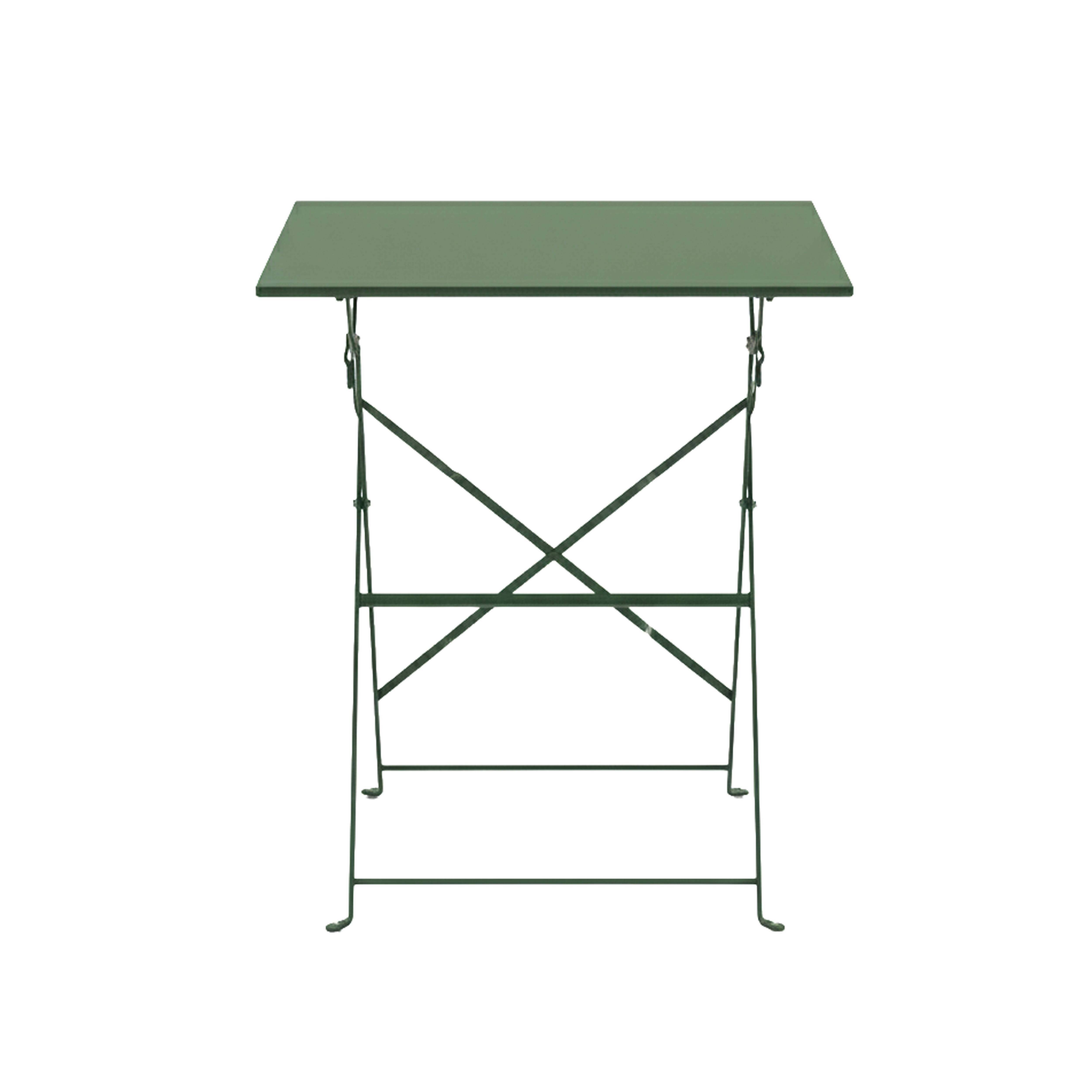 Oviala - Table de jardin pliante bistrot en acier 60 cm vert cactus Rome - Oviala - Image 3
