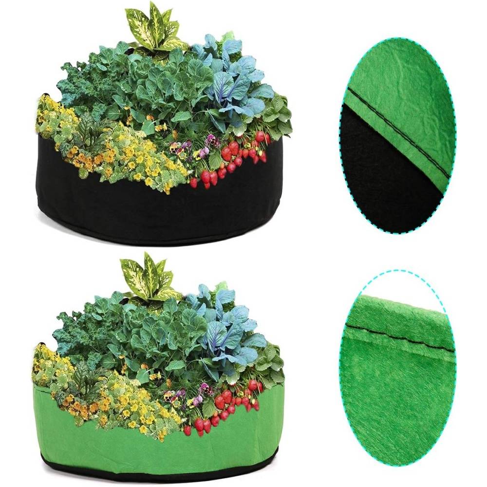 Sac de Culture  en Tissu Non Tissé - Bac Jardin surélevé Vert - Image 4