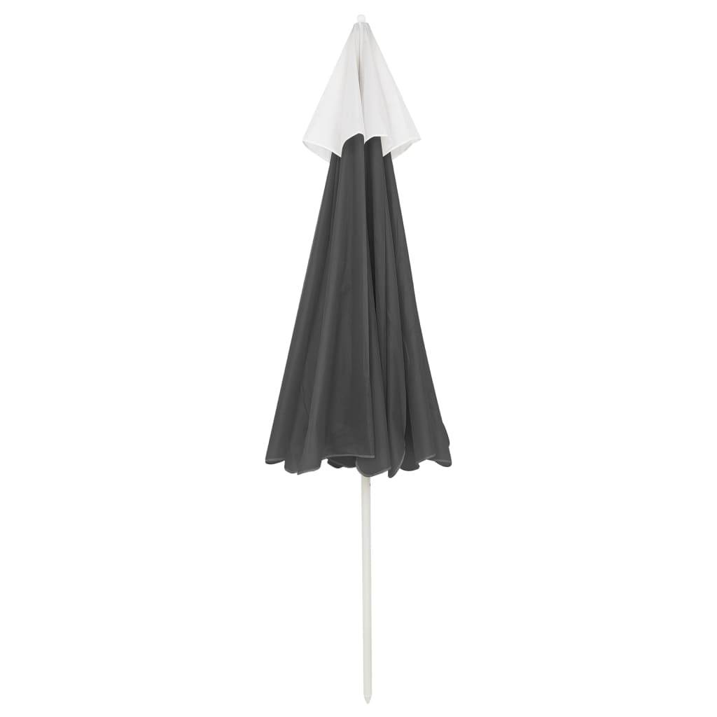 Parasol de plage 240 cm anthracite - Imagen 4