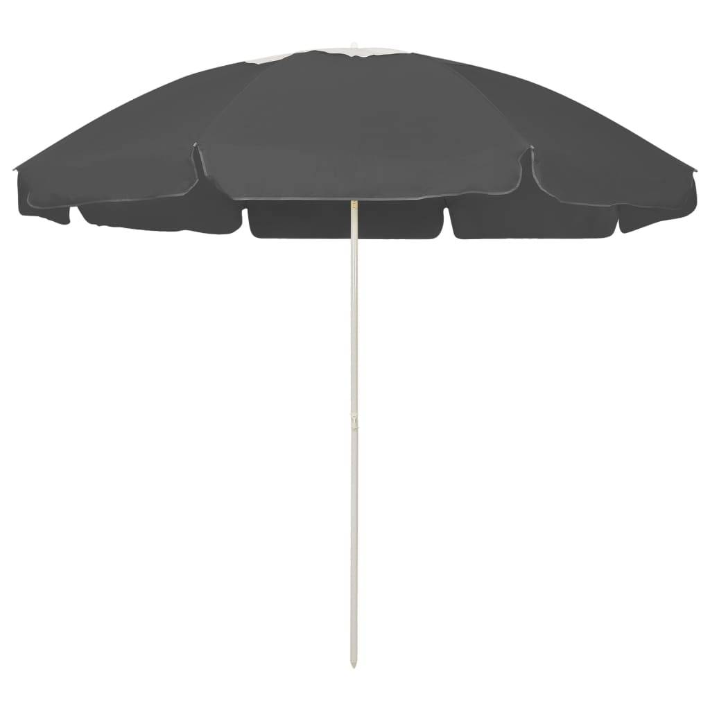Parasol de plage 240 cm anthracite - Imagen 1
