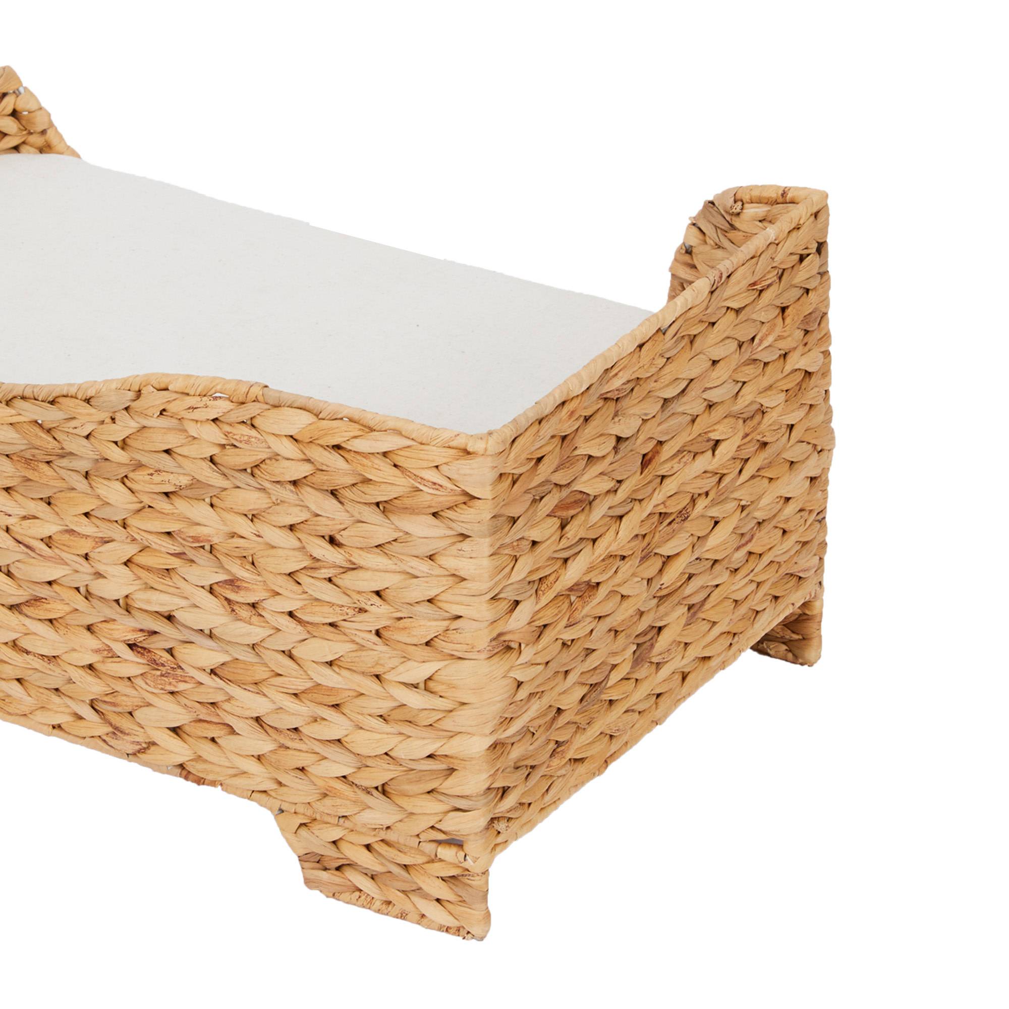 Lit surélevé en osier avec coussin lavable pour chat ou petit chien - Image 7