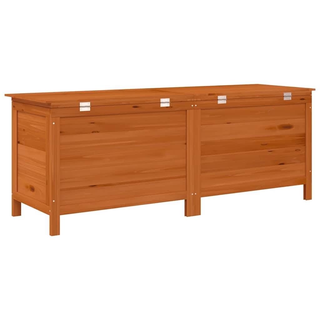 Malle de Rangement pour Terrasse Bois de Sapin Massif Robuste et Durable Marron 150 cm – ComfortXL Outdoor Living - Image 6